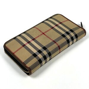 Burberry zip round wallet Wallet long compartment check